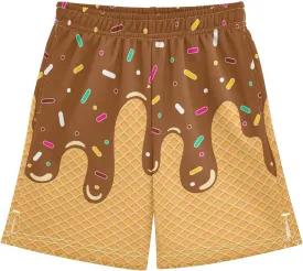 Athletic Gym Shorts Boys Casual Shorts Elastic Waist with Pockets, Summer Kids Bottom for Sports Homewear 7-15 Years
