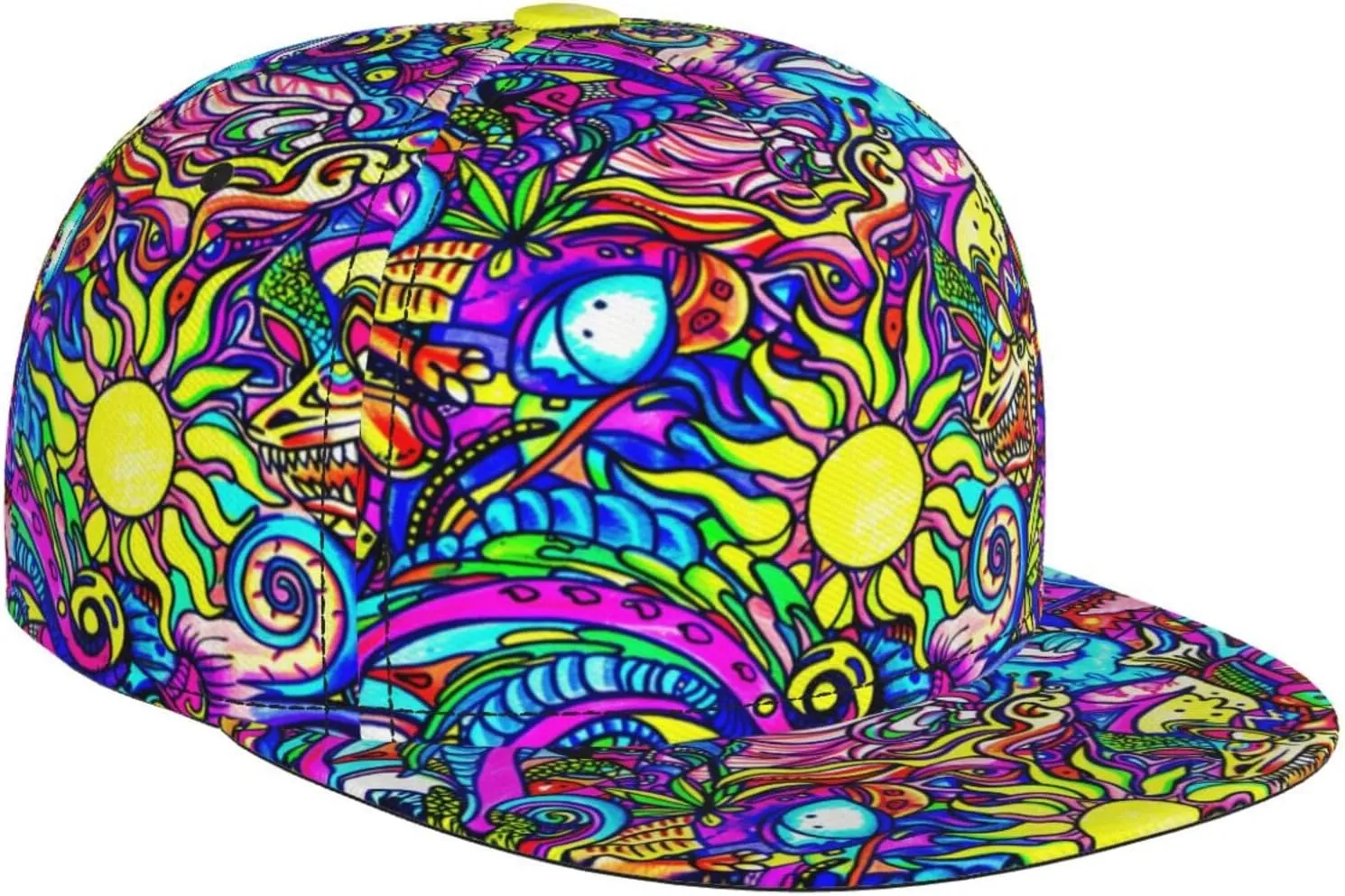 Baseball Cap, Flat Brim Snapback Hat, Unisex