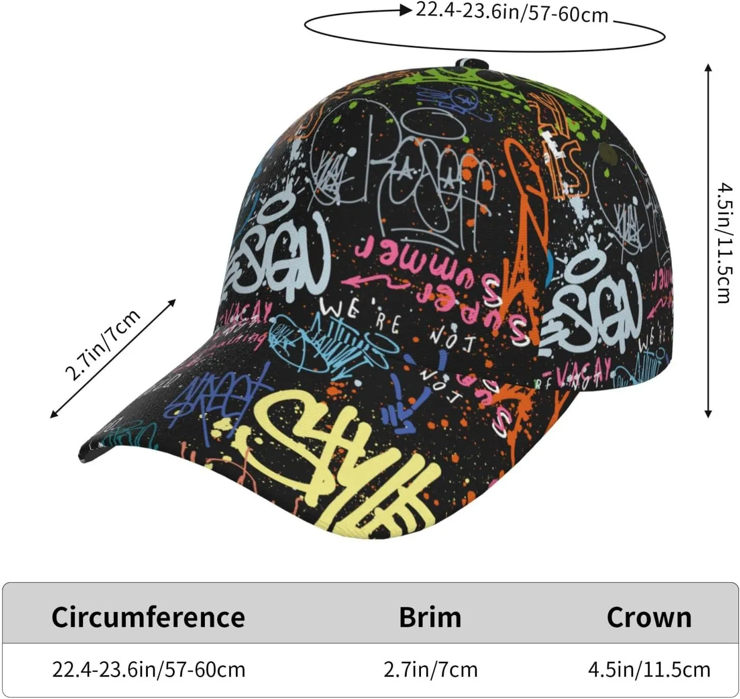 Baseball Cap Snapback Hats Adjustable Trucker Hat for Men Women
