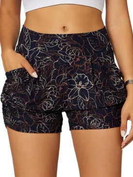 Conceited Womens Shorts with Pockets - Ultra Soft Stretch - High Rise - Casual - Pleated