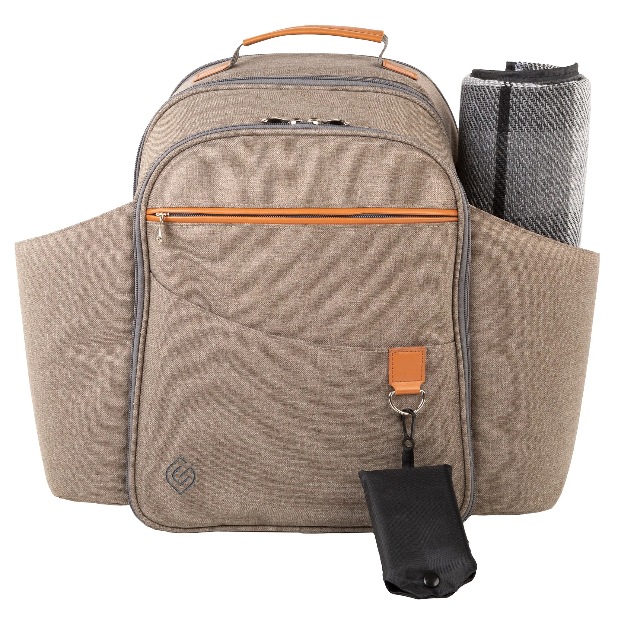 Contemporary Picnic Backpack 4 Person with Picnic Blanket