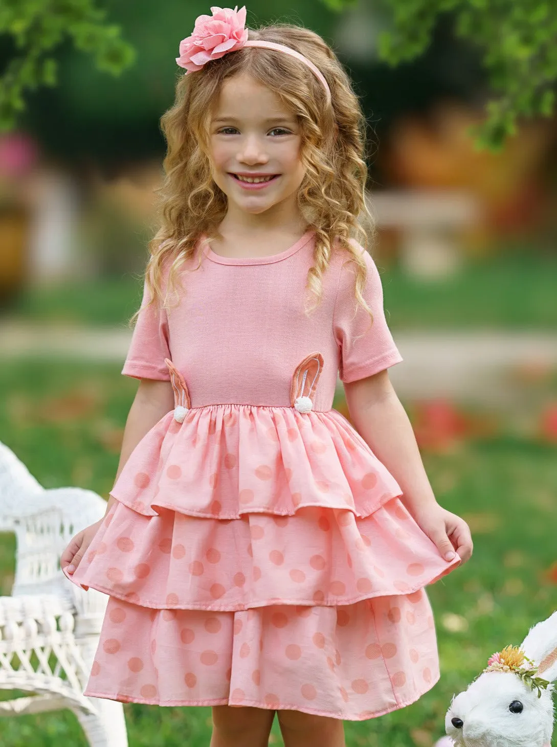 Earresistible Dotted Tiered Easter Dress