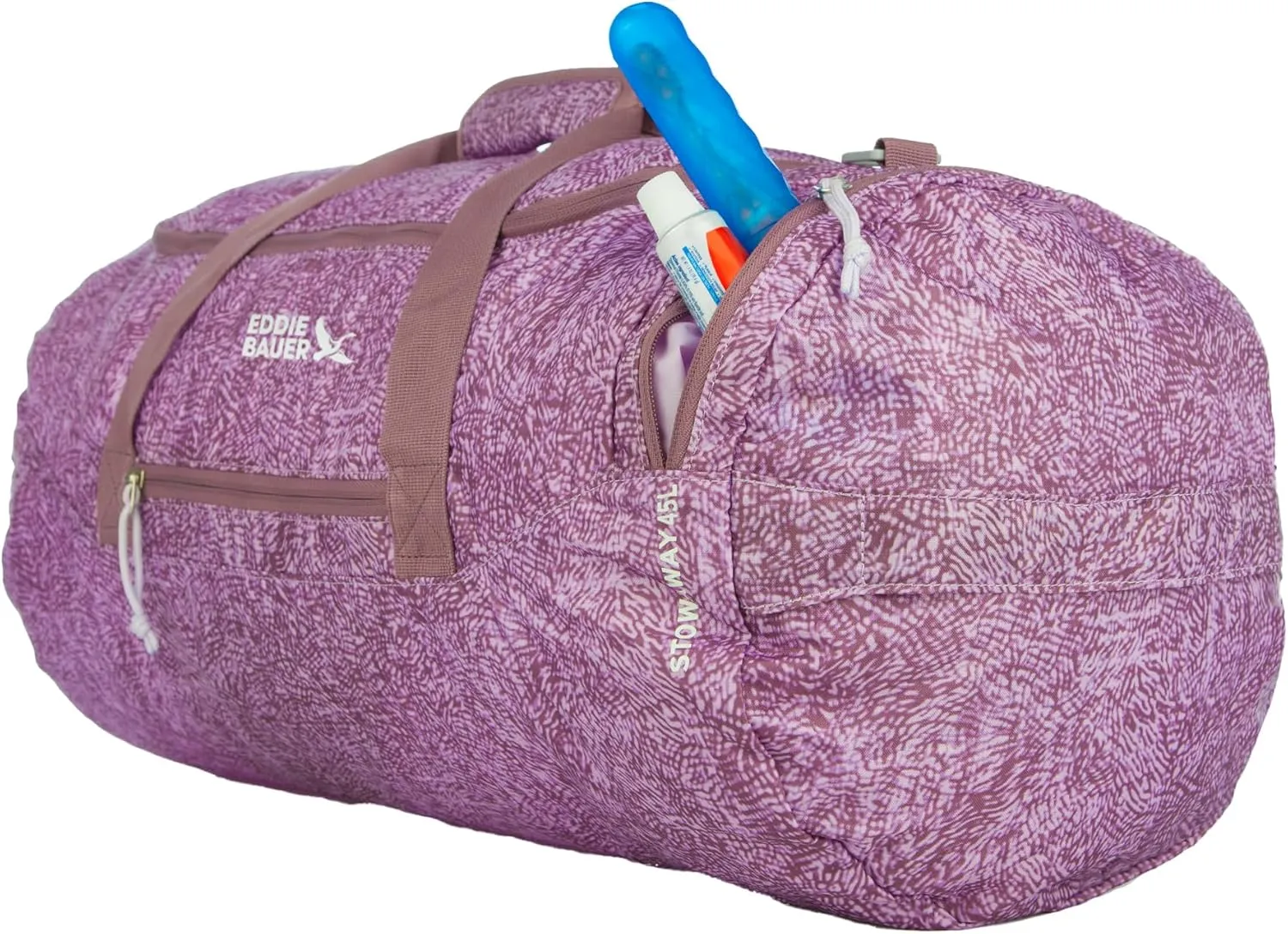Eddie Bauer Stowaway Packable Duffel Bag | Travel | Foldable | Lightweight | Durable | Ripstop Polyester | 23" Length | 45L Capacity