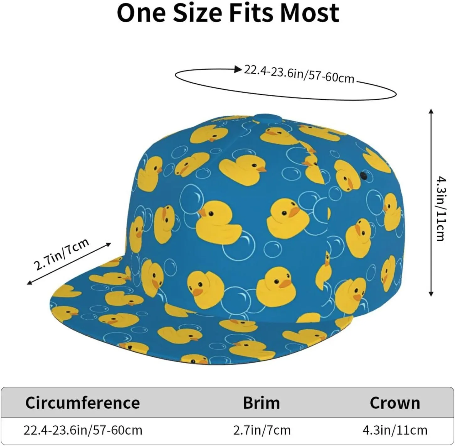 Funny Baseball Cap, Flat-Brimmed Hat, Adjustable Snapback Hat for Men and Women