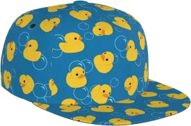 Funny Baseball Cap, Flat-Brimmed Hat, Adjustable Snapback Hat for Men and Women