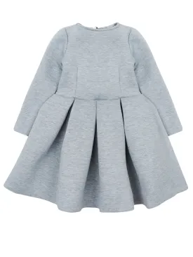 Grey Pleated Midi Dress by Kids Couture
