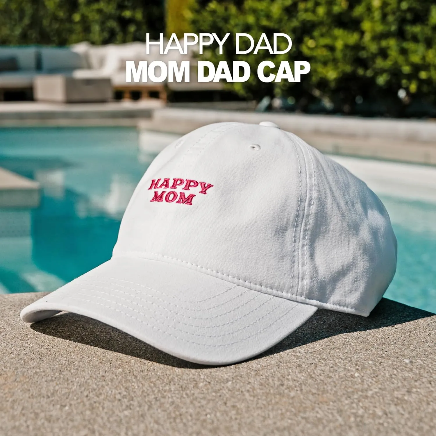 Happy Dad Hats for Men and Women, Available in Trucker Hat, 6 Panel Snapback Hat or Baseball Cap, Holiday & Birthday Gifts