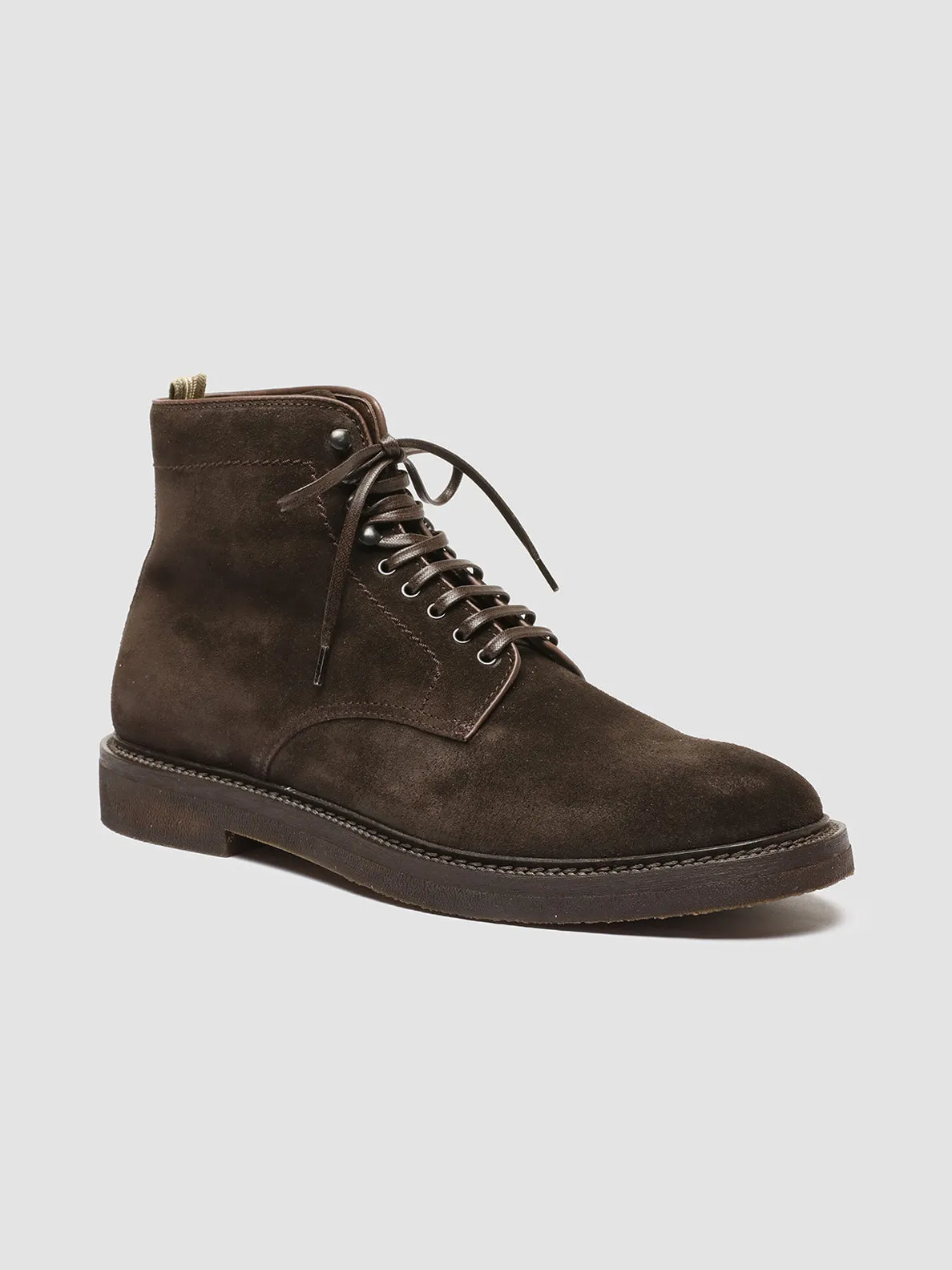 HOPKINS FLEXI 203 - Brown Suede Lace-up Boots