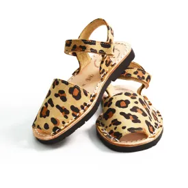Leopard Print Nubuck Hook and Loop