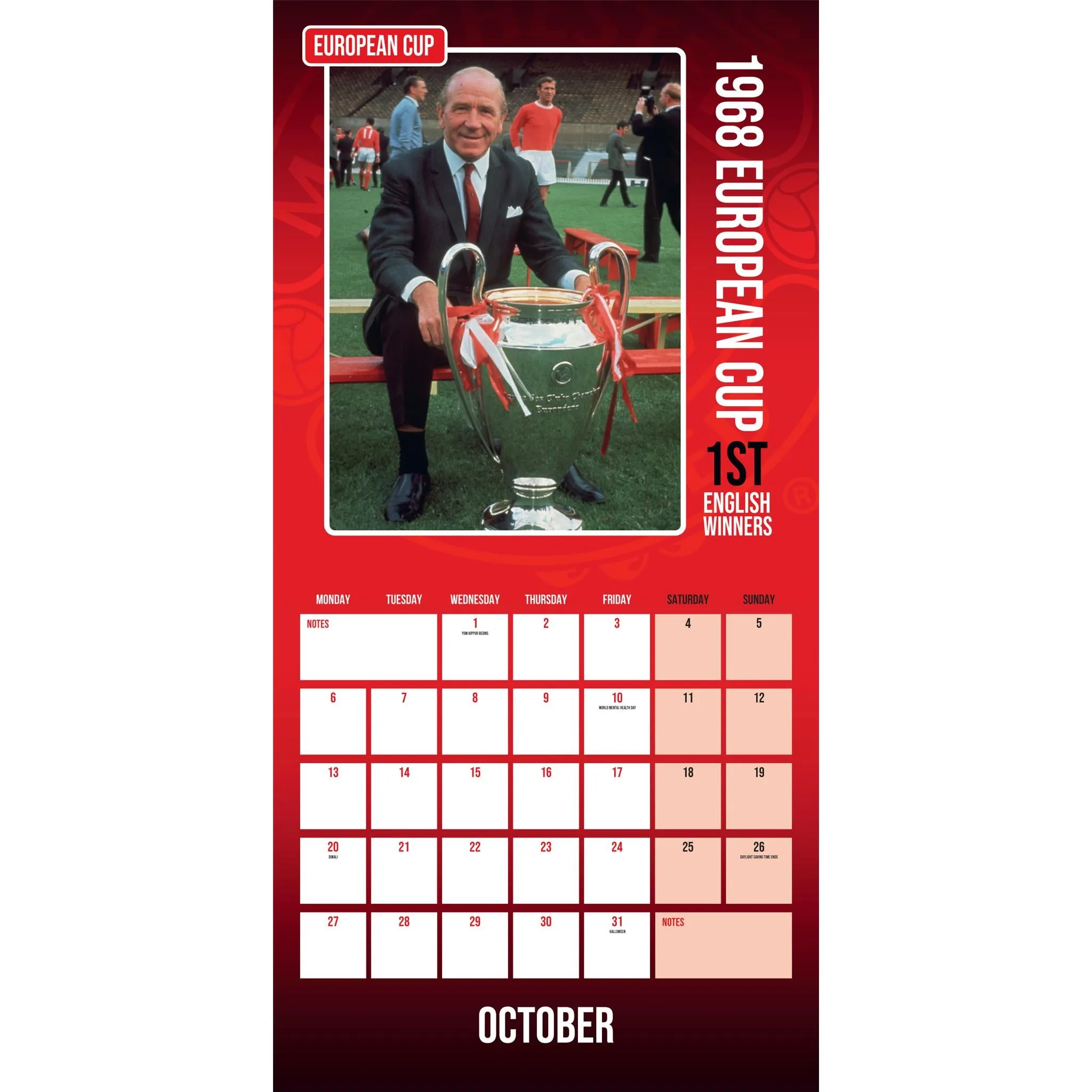 Manchester United Wall 2025 Calendar