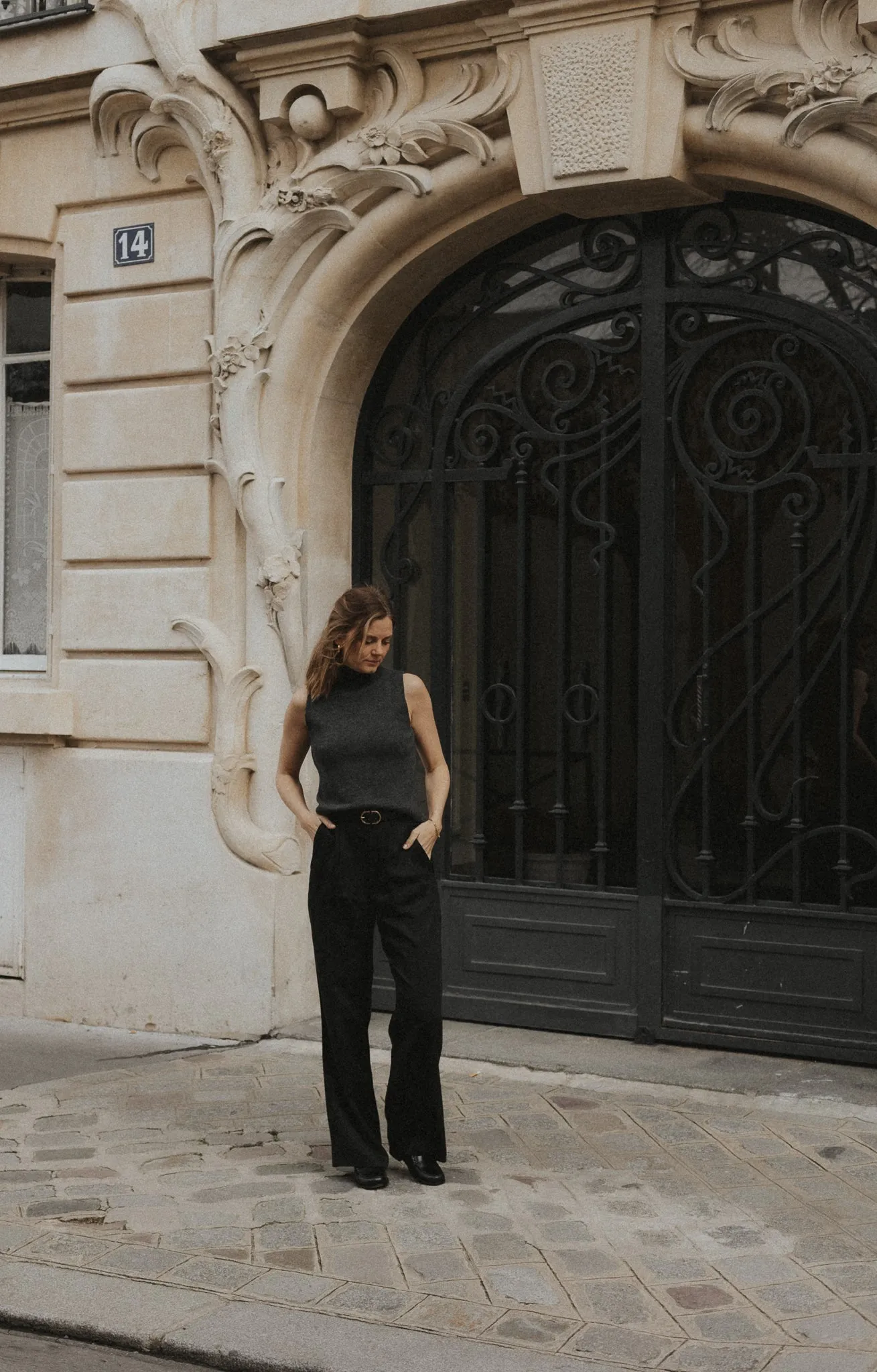 MOCK NECK TANK CASHMERE