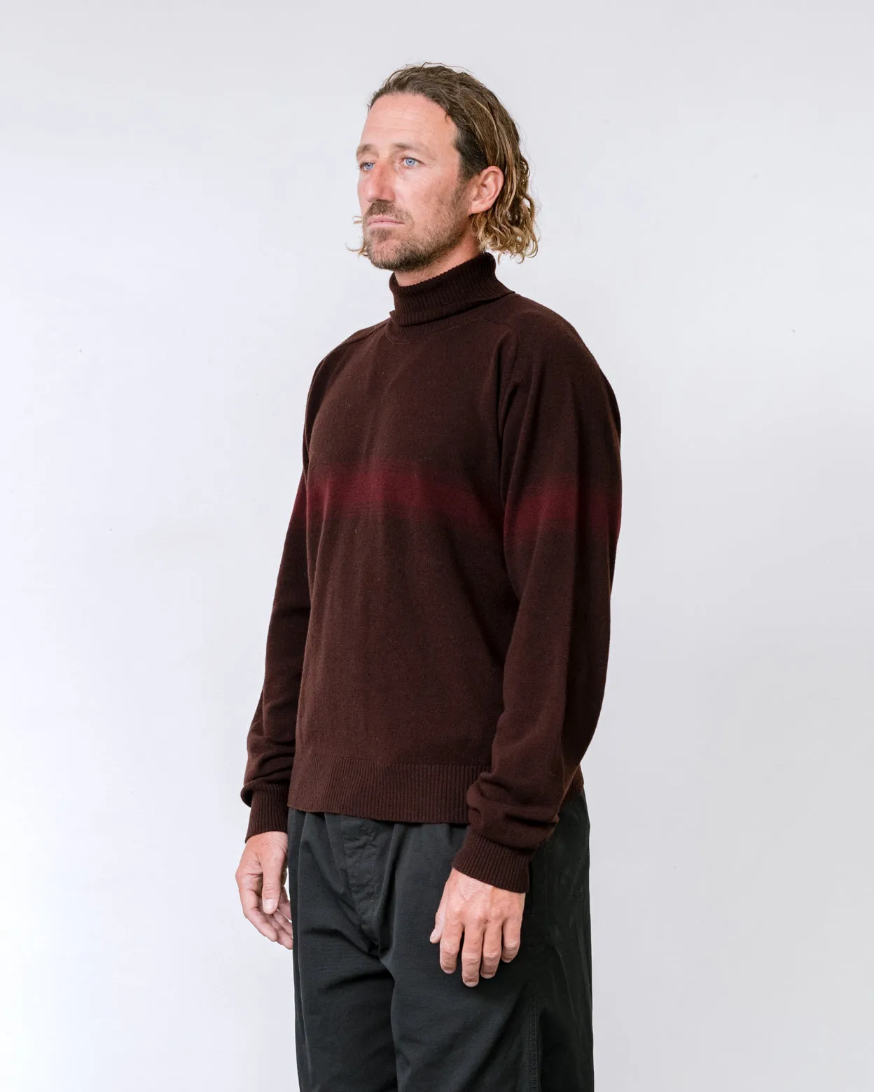 Ombre Stripe High Neck
