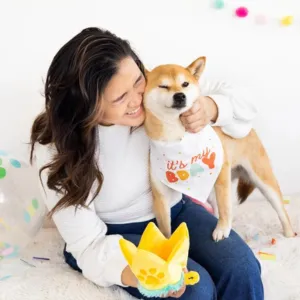 Pearhead Happy Barkday Medium / Large Bandana & Hat Set