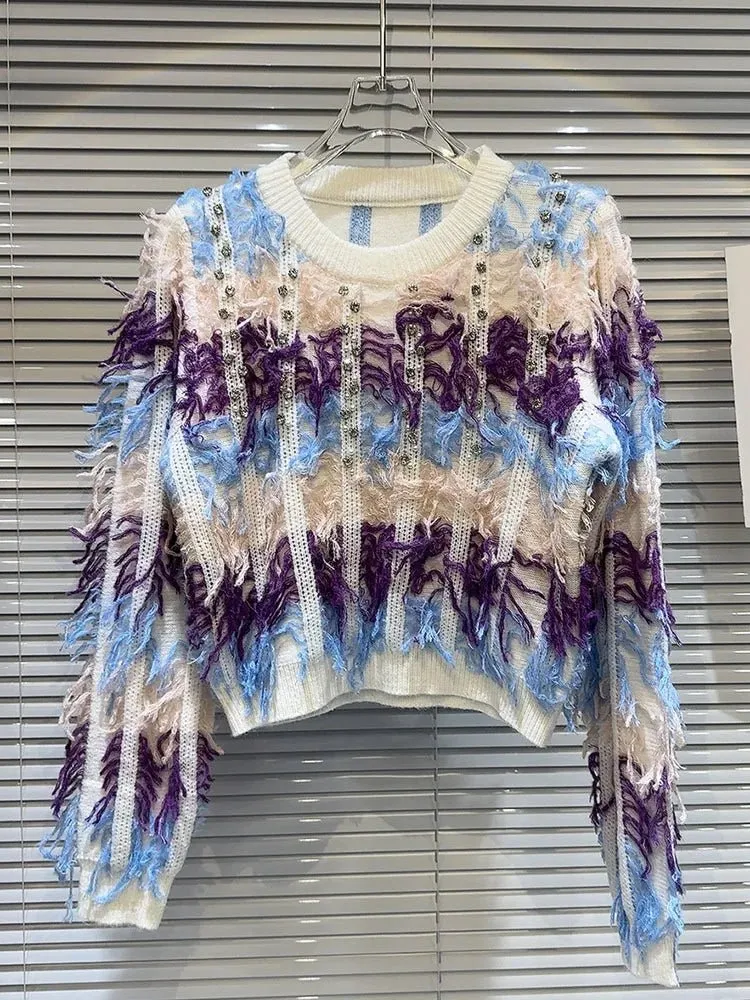 Pre Order:  Bejeweled Gradient Knitted Sweater