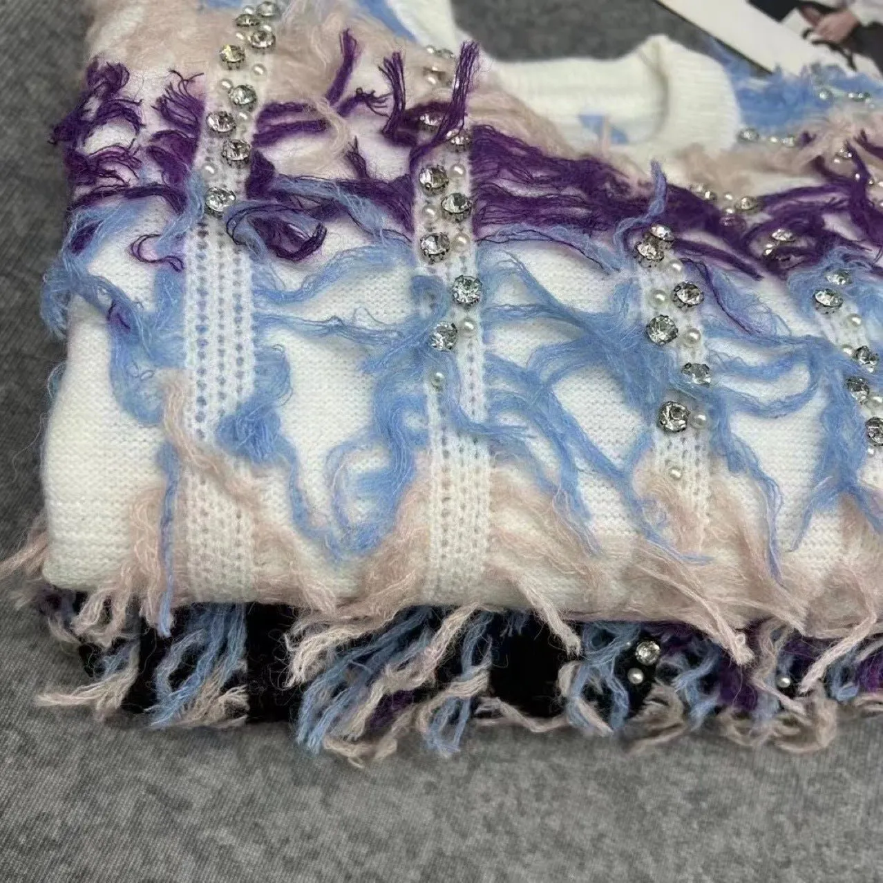 Pre Order:  Bejeweled Gradient Knitted Sweater
