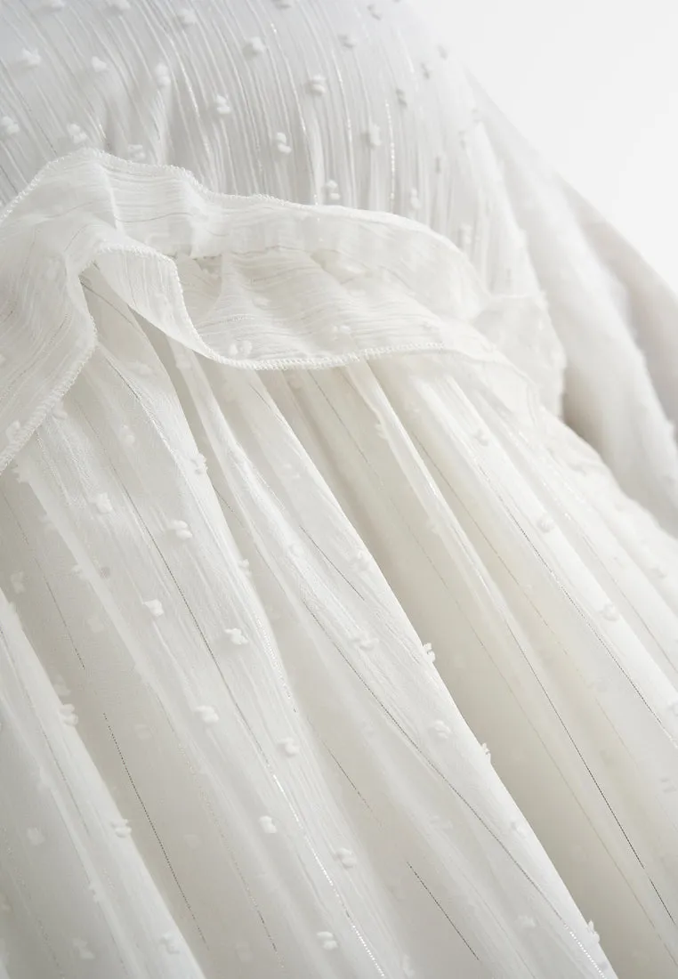 Primrose Pom Pom Ruffles Long Dress