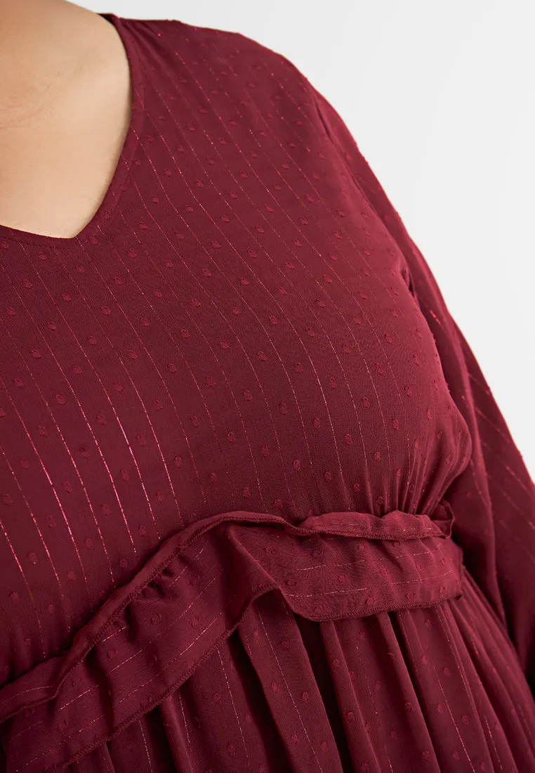 Primrose Pom Pom Ruffles Long Dress