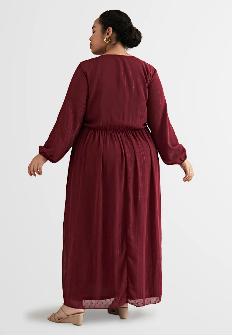Primrose Pom Pom Ruffles Long Dress