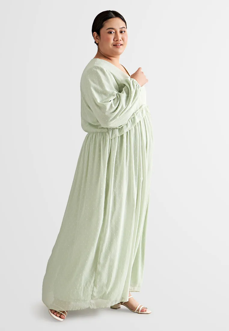 Primrose Pom Pom Ruffles Long Dress