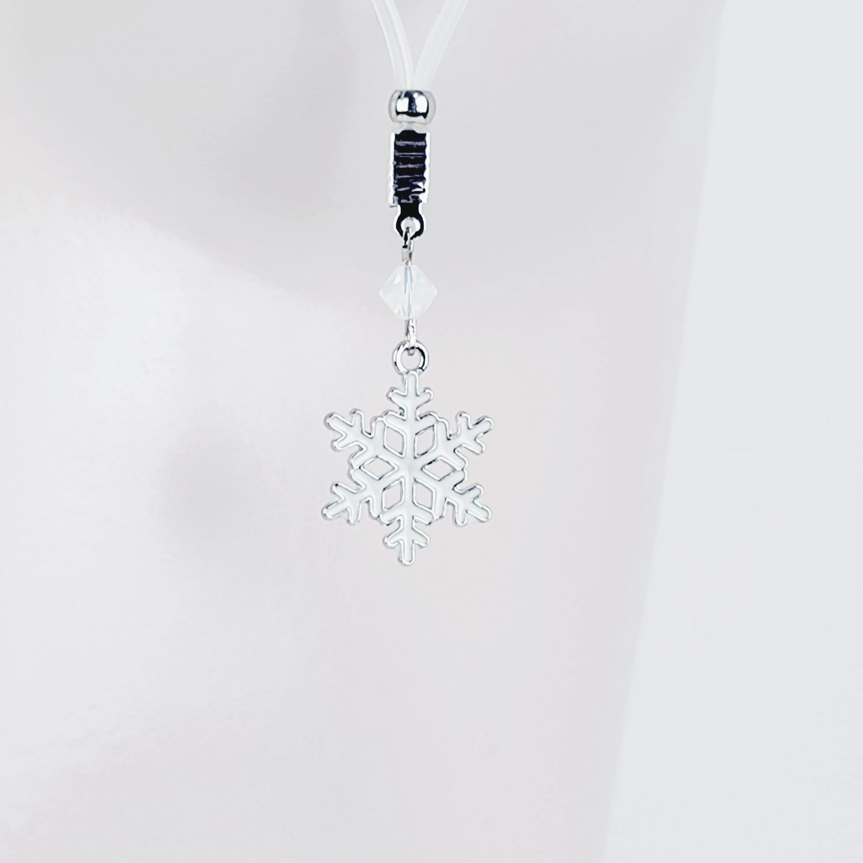 Snowflake Nipple Dangles on Non Piercing Nipple Nooses or Your Choice of Nipple Clamps. BDSM, MATURE