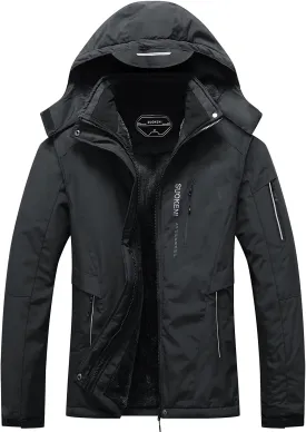 SUOKENI Women's Waterproof Warm Winter Snow Coat Hooded Raincoat Ski Snowboarding Jacket