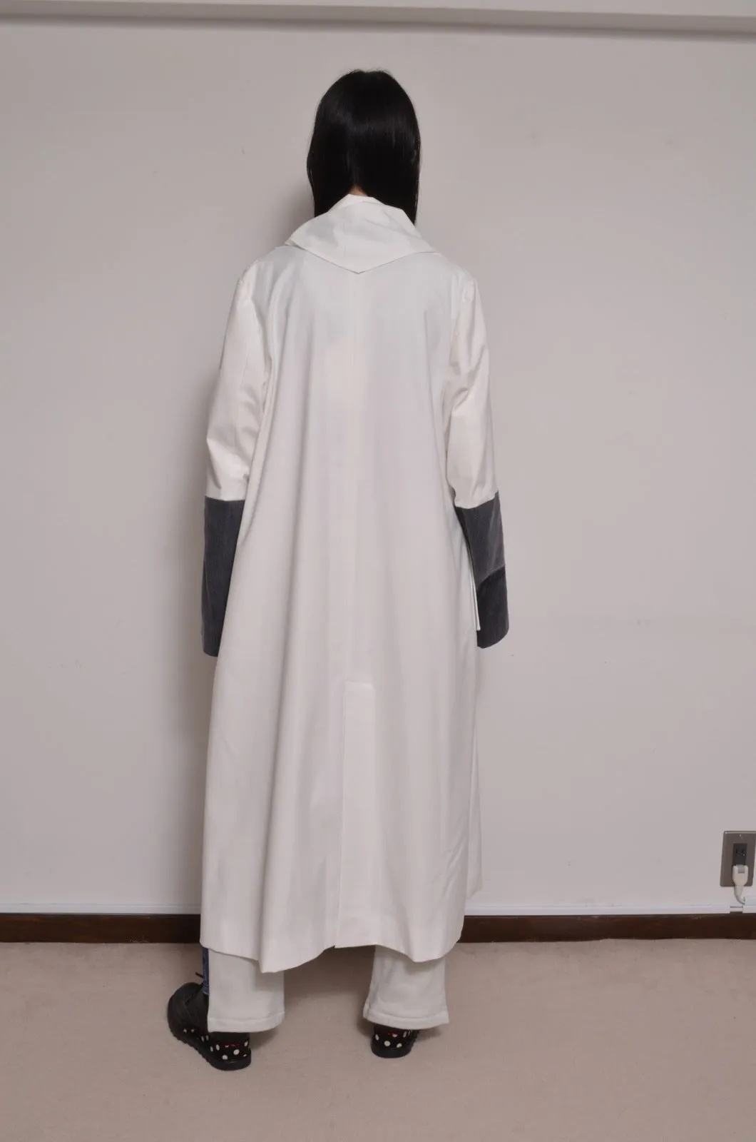 TABLE CLOTH △ SHAWL COAT_WHT
