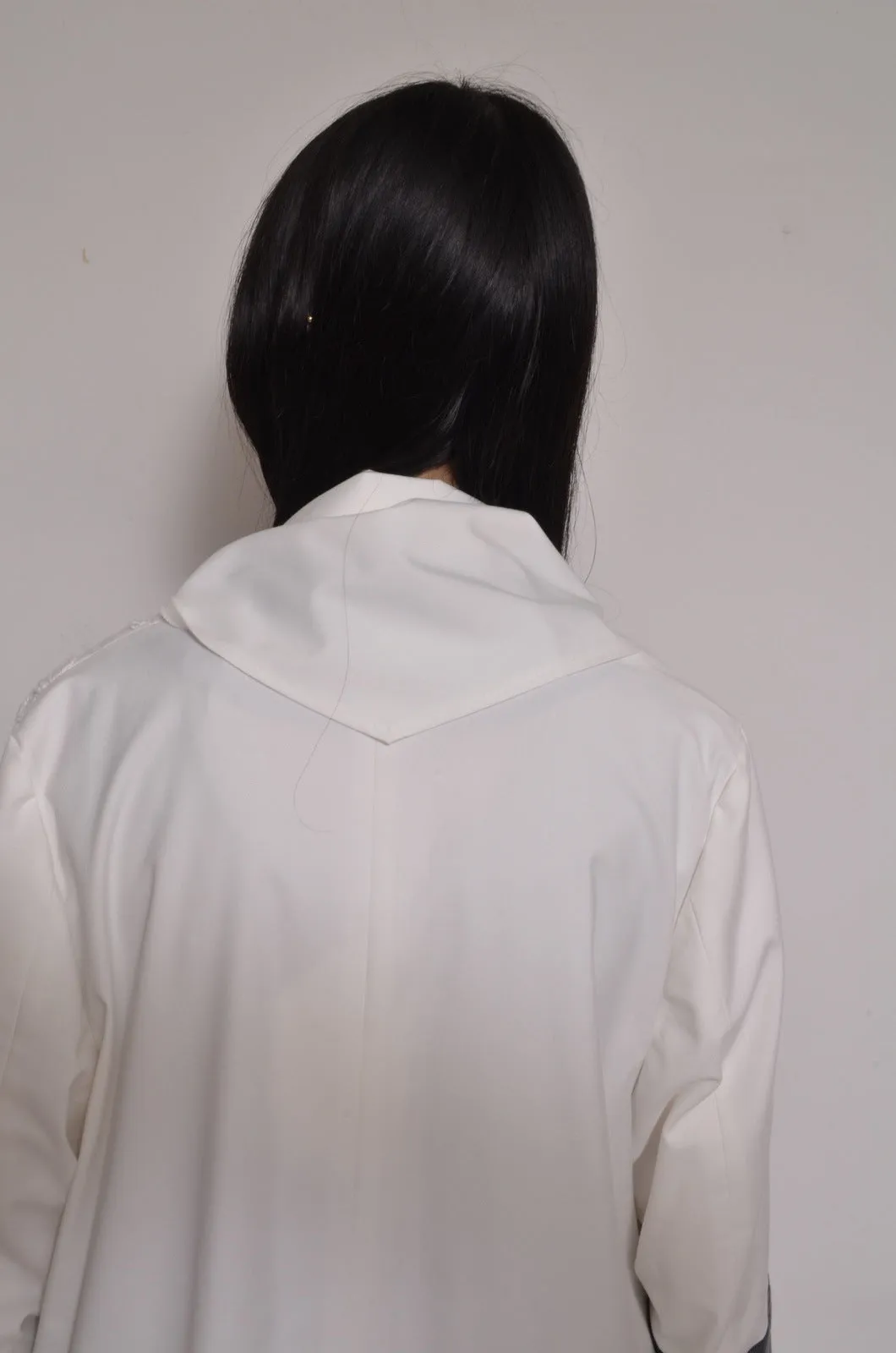 TABLE CLOTH △ SHAWL COAT_WHT