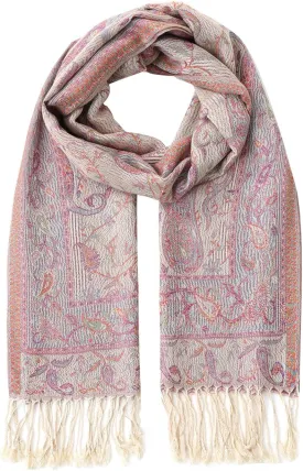 Umjetnost Womens Soft Silky Pashmina Rave Scarf Paisley Pattern Pashmina Shawl Wrap with Fringes