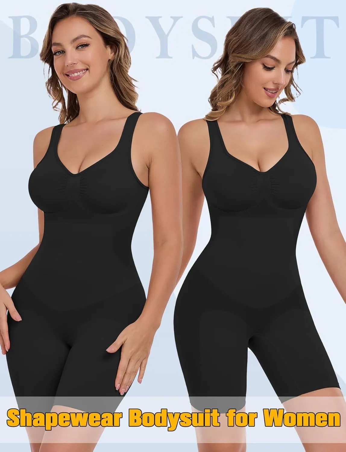 VVX Shorts Bodysuit for Women Tummy Control Shapewear Body Shaper Butt Lifting Workout Bodycon One Piece Jumpsuit
