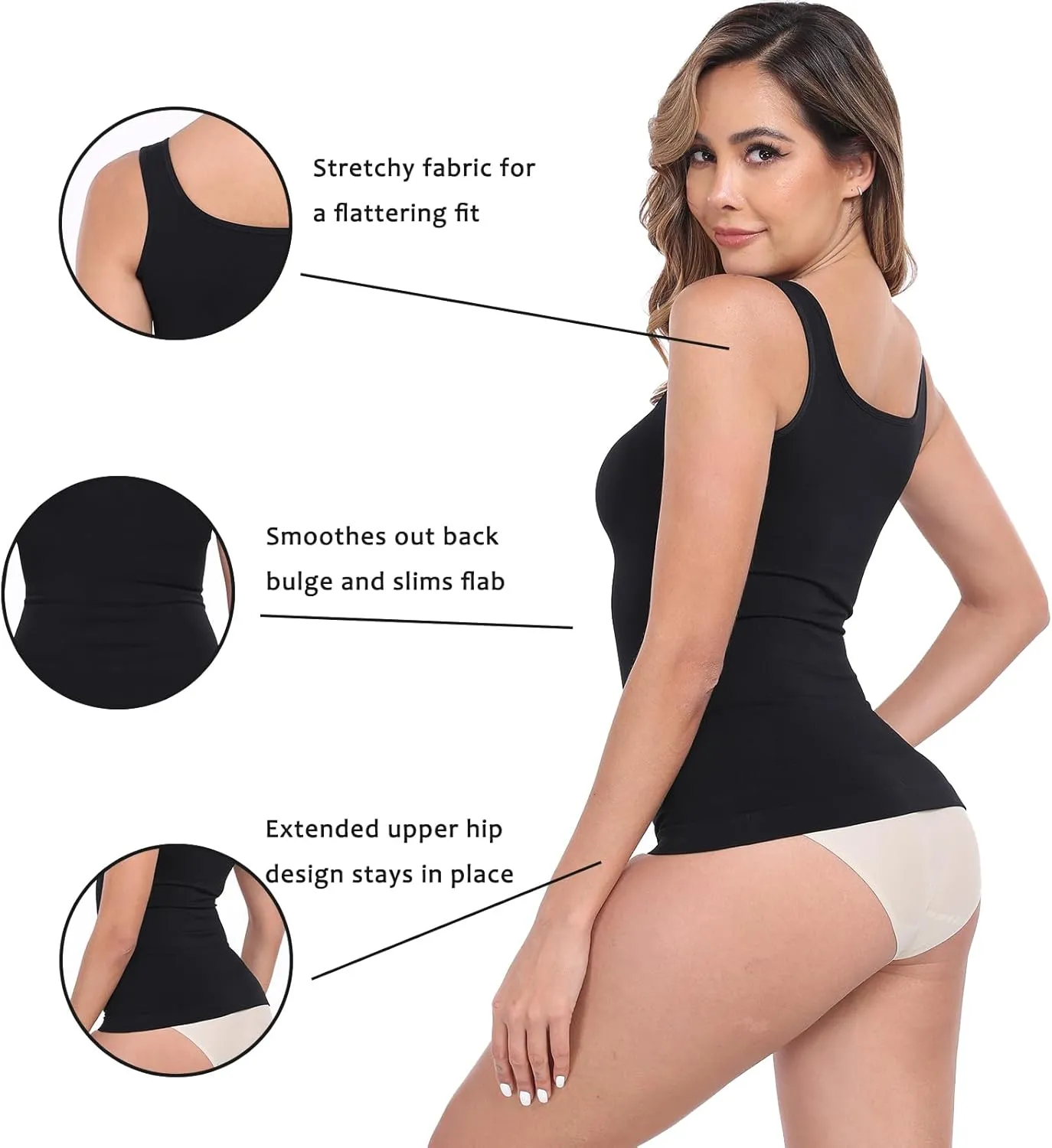 Women Shapewear Tank Tops Tummy Control Compression Tops seamless Body Shaper Camisole